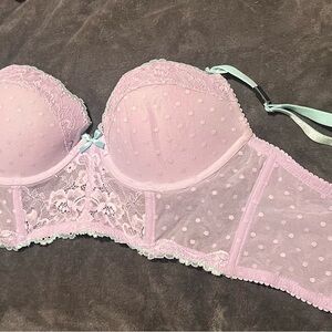 Victoria’s Secret Elegant Lace Underwire Bra - Light Pink 36C NWT
